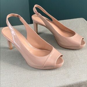 Elegant Nude Slingback Heels